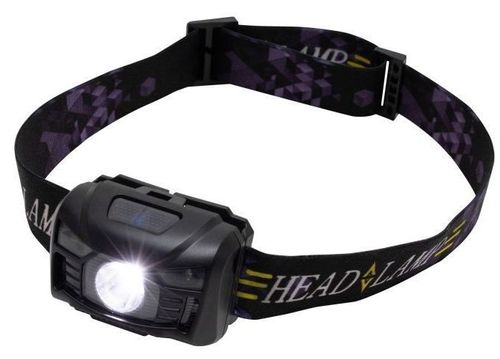 Lanterna frontala home hlp7rp, 3 led-uri, 100 lm, senzor miscare pir, reincarcabila (negru)