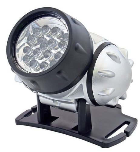 Lanterna frontala home plf19, 19 led-uri, lumina alb rece, 4 moduri iluminare (negru/gri)