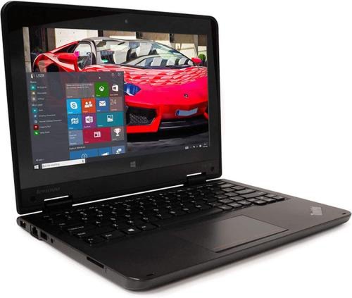 Laptop refurbished lenovo thinkpad yoga 11e, intel celeron dual core n3160 1.6 ghz, intel hd graphics, wi-fi, bluetooth, webcam, display 11.6inch 1366 by 768 touchscreen, 16 gb ddr3, 1 tb ssd m.2 nvme, windows 10 pro