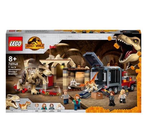 Lego® jurassic world evadarea dinozaurilor t. rex si atrociraptor 76948