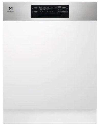 Masina de spalat vase semi-incorporabila electrolux eem48200ix, 14 seturi, 8 programe, airdry, clasa e, 60 cm (alb)