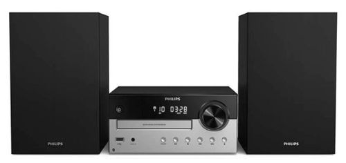 Micro sistem audio philips tam4205/12, 60w, cd, fm, usb, bluetooth, aux, telecomanda (negru/gri)