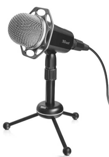 Microfon gaming trust radi 21752, jack 3.5mm, usb, trepied (negru)