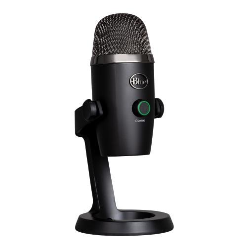 Logitech Microfon profesional blue yeti nano, usb, gaming, podcast, streaming, recording, multi-pattern, negru