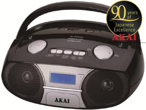 Microsistem audio akai aprc-106, mp3 player, radio fm, usb (negru)