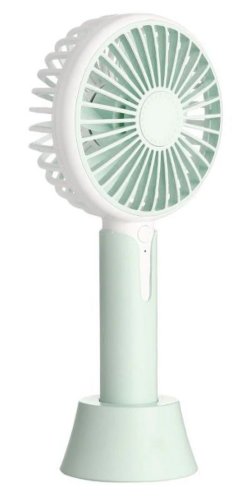 Mini ventilator cu difuzor aromaterapie prc hh-1931, 3 viteze, portabil, reincarcabil usb (alb/verde)