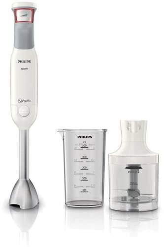 Mixer vertical philips avance collection pro mix hr1641/00, 700 w, speed touch + functie turbo, 0.6 l, tocator 0.3 l, alb/rosu