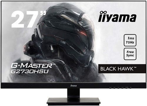 Monitor gaming tn led iiyama g-master black hawk 27inch g2730hsu-b1, full hd (1920 x 1080) vga, hdmi, displayport, boxe, 75 hz, 1 ms (negru)