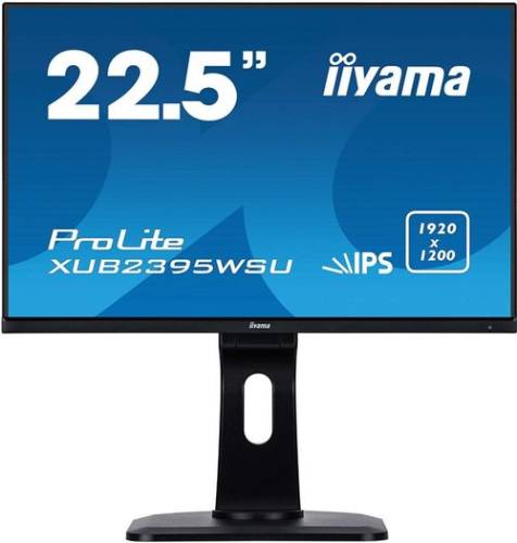 Monitor ips led iiyama 22.5inch xub2395wsu-b1, 1920 x 1200, vga, hdmi, displayport, usb 2.0, boxe, pivot (negru)