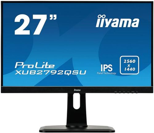 Monitor ips led iiyama 27inch xub2792qsu-b1, wqhd (2560 x 1440), dvi, hdmi, dispalyport, 5 ms, boxe (negru)