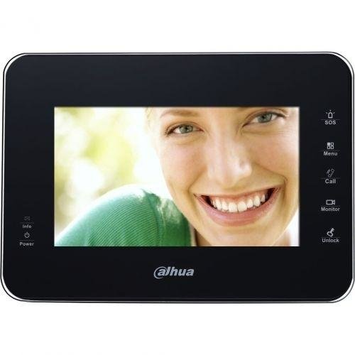 Monitor videointerfon dahua vth1560b, lcd, 7 inch. 5 butoane touchscreen (negru)
