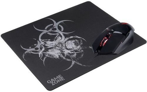 Mouse + mouse pad tracer gamezone siege tramys46088, optic, iluminare rgb (negru/gri)