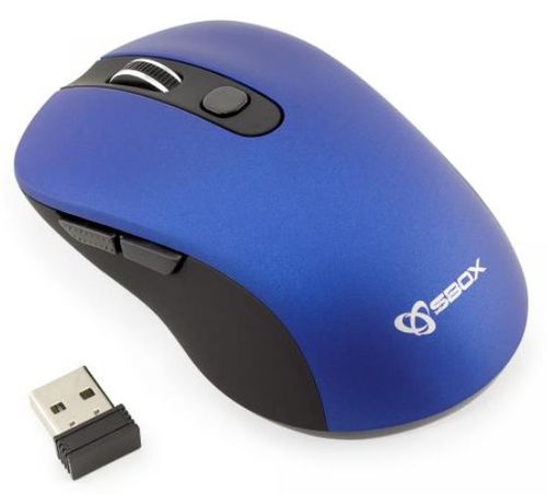 Mouse optic wireless sbox wm-911, 1600 dpi (albastru)