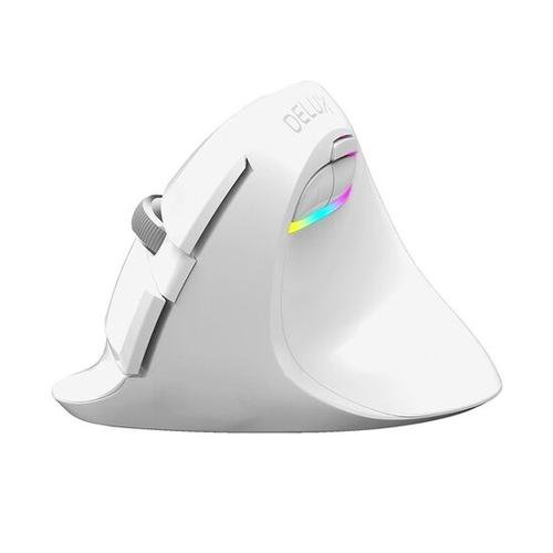 Mouse wireless delux m618 mini, usb (alb)