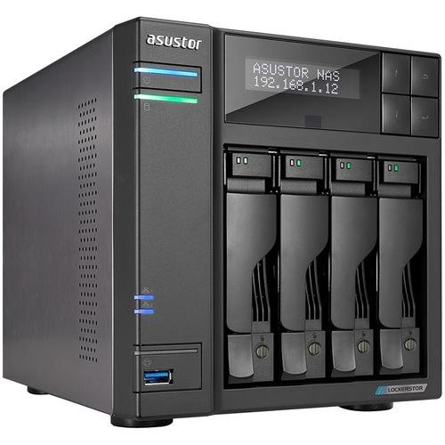 Network attached storage asustor lockerstor 4 as6604t, 4 bay, intel celeron® j4125 2 ghz, 4gb ddr4