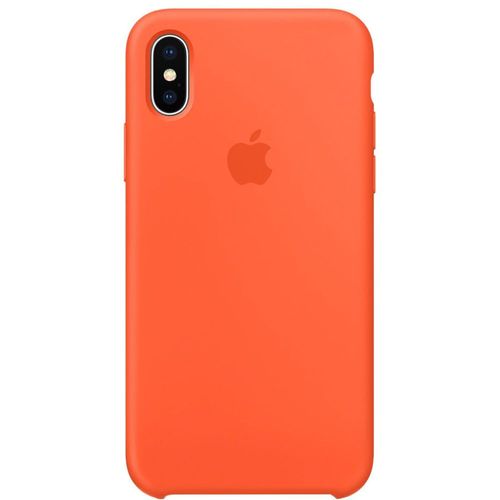 Protectie spate apple silicon spicy mr6f2zm/a pentru apple iphone x (portocaliu)