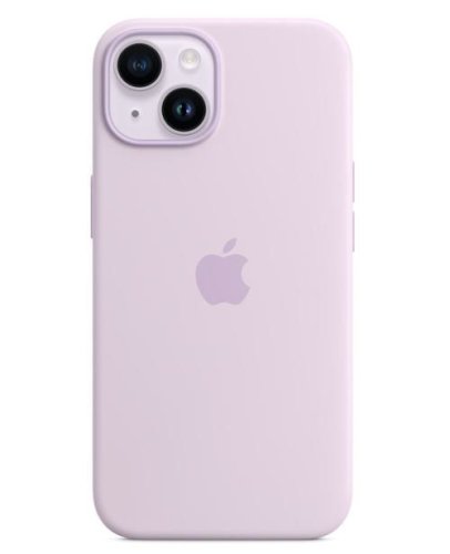 Protectie spate apple silicone pentru apple iphone 14 , magsafe (mov)
