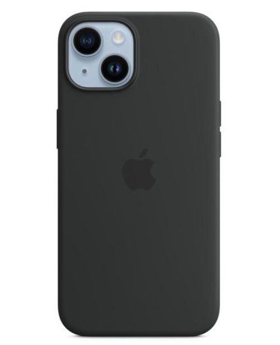 Protectie spate apple silicone pentru apple iphone 14 , magsafe (negru)