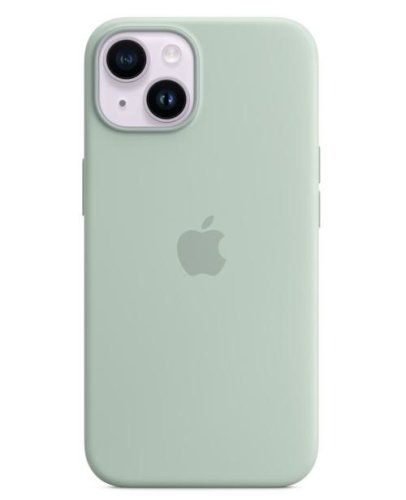 Protectie spate apple silicone pentru apple iphone 14 , magsafe (verde)