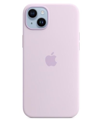 Protectie spate apple silicone pentru apple iphone 14 plus, magsafe (mov)