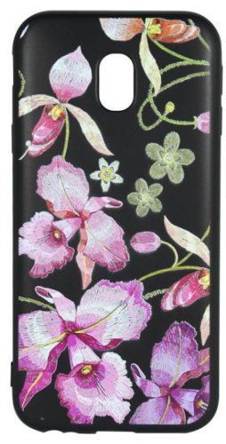 Protectie spate just must printed embroidery pink flowers jmpej517pkfl pentru samsung galaxy j5 2017 (multicolor)
