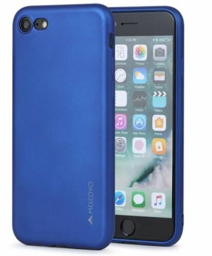Protectie spate meleovo soft slim mlvssiph8bl, pentru iphone 8/7 (albastru)