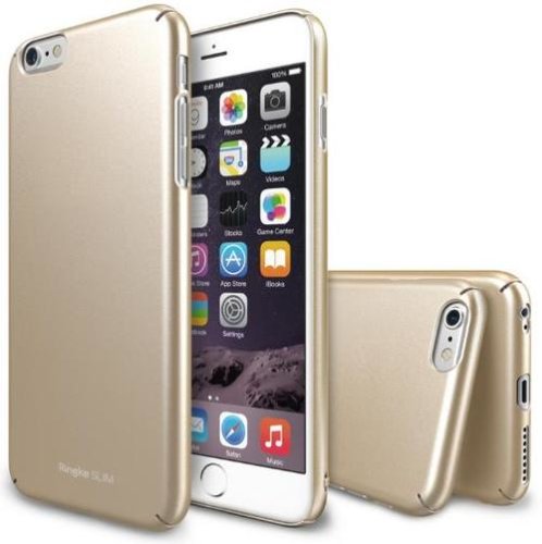 Protectie spate ringke slim 551583 pentru apple iphone 6/6s (auriu) + folie protectie