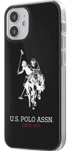Protectie spate us polo assn shiny big logo ushcp12stpuhrbk pentru apple iphone 12 mini (negru/alb)
