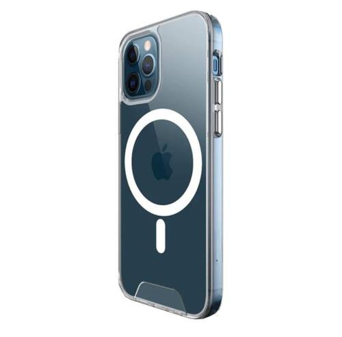 Protectie spate zmeurino magnetic space pentru apple iphone 12 pro (transparent)