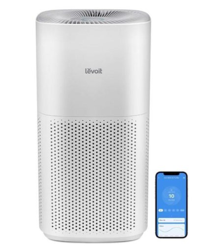 Purificator de aer smart levoit core 600s wi-fi, filtru 3 in 1 true hepa h13, senzor calitate aer, 400 mc/h, recomandat pentru suprafete de pana la 147 mp (alb)