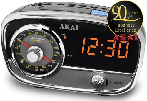 Radio cu ceas akai ce-1401 (gri)