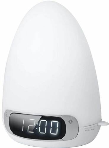 Radio cu ceas si bluetooth muse ml-35 bt lamp, dual alarm, multicolor, lumina ajustabila, aux-in (alb)