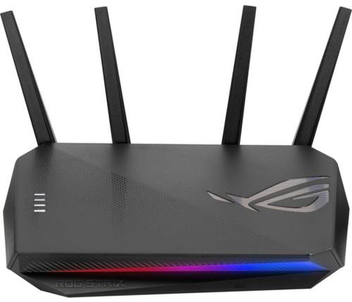 Router gaming wireless asus gs-ax5400, ax5400, wifi 6, mu-mimo, mobile game mode, compatibil ps5, instant guard, gear accelerator (negru)