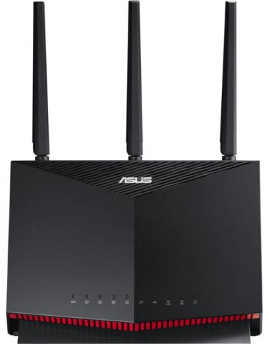 Router gaming wireless asus rt-ax86s, ax5700, wifi 6, mu-mimo, mobile game mode, compatibil ps5, aiprotection pro, parental controls, 3 antene wi-fi (negru)