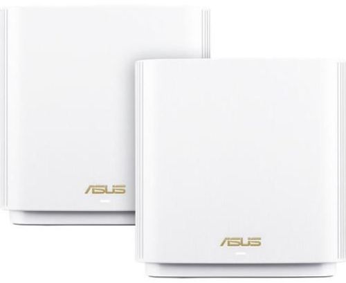 Router wireless asus mesh zenwifi xt8, gigabit, triband, wifi 6, 6600 mbps, 2 pack (alb)