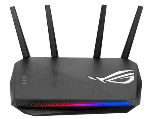 Router wireless asus rog strix gs-ax3000, gigabit, dual band 574 + 2402 mbps , 4 antene externe (negru)