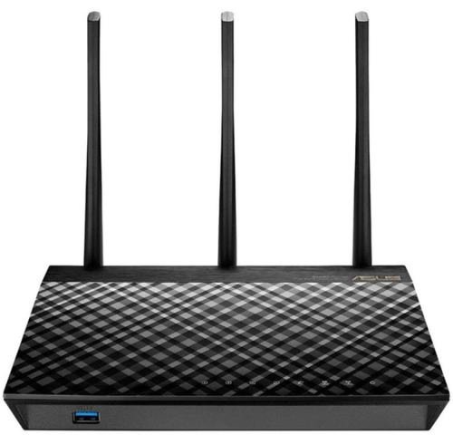 Router wireless asus rt-ac1900u, dual-band, 1900 mbps, 3 antene externe (negru)