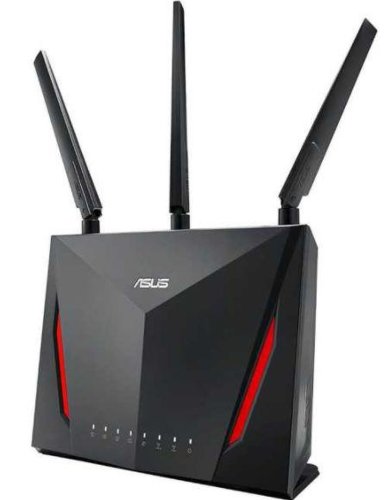 Router wireless asus rt-ac2900, gigabit, dual-band, usb, 2900 mbps, 3 antene externe (negru)