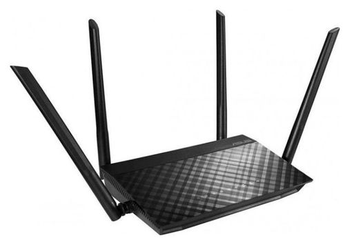 Router wireless asus rt-ac59u, gigabit, dual band, 1500 mbps, 4 antene externe (negru)