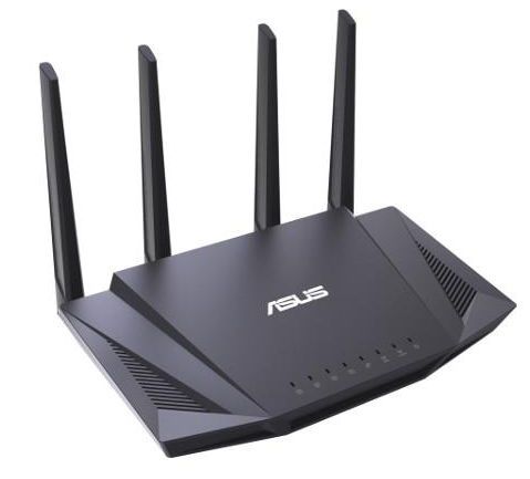 Router wireless asus rt-ax58u, gigabit, dual band, 3000 mbps, 4 antene externe (negru)