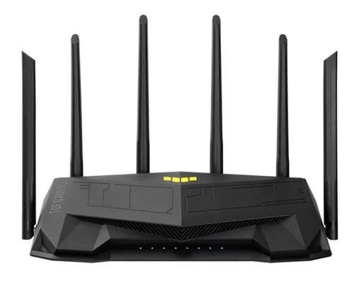 Router wireless asus tuf-ax5400, gigabit, dual band, 574 + 4804 mbps, 6 antene externe (negru)