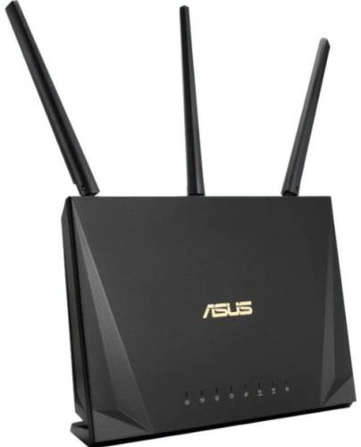 Router wireless gaming asus rt-ac85p, gigabit, dual band, 2400 mbps, 3 antene externe, 1 antene interna (negru)