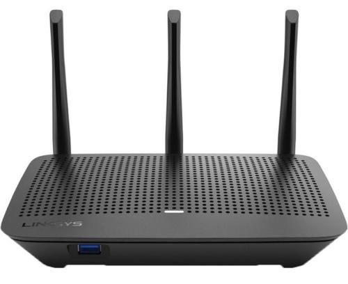 Router wireless linksys ea7500v3, gigabit, dual band, 1900 mbps, 2 antene externe (negru)