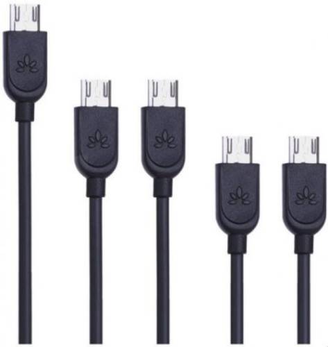 Set 5 cabluri avantree cgus-set-13-blk, microusb, 0.35m/0.35m/1m/1m/2m (negru)