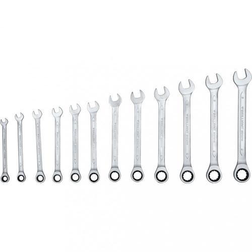 Set chei combinate cu clichet brilliant tools, 8-19mm, 12 buc