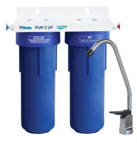 Sistem de filtrare apa valrom pur 2 uf, 10inch (albastru)
