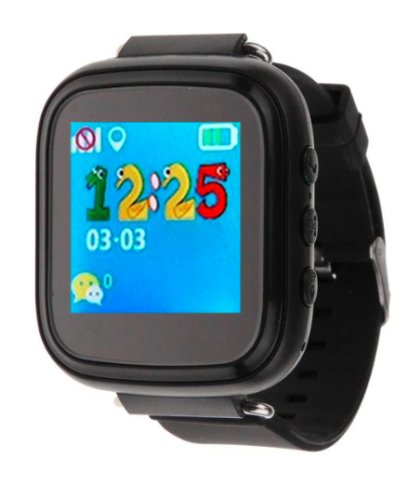 Smartwatch copii iuni kid90, telefon incorporat, buton sos, gps, bluetooth, lcd 1.44inch, negru