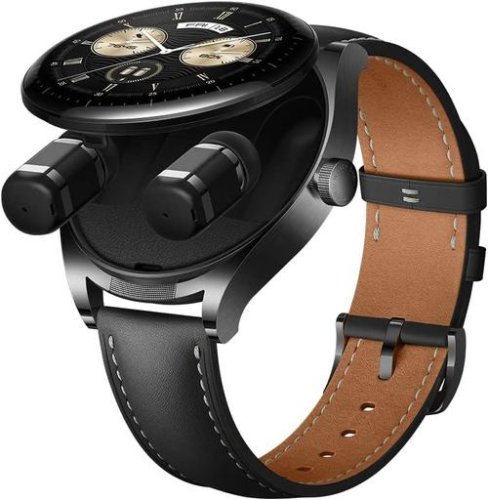 Smartwatch huawei watch buds, android/ios, ecran amoled 1.43inch, bratara piele, carcasa 47mm, ip54, bluetooth (negru)