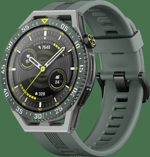 Smartwatch huawei watch gt 3 runner se, display amoled 1.43inch, bluetooth, gps, carcasa otel, bratara tpu, rezistent la apa, android/ios (verde)