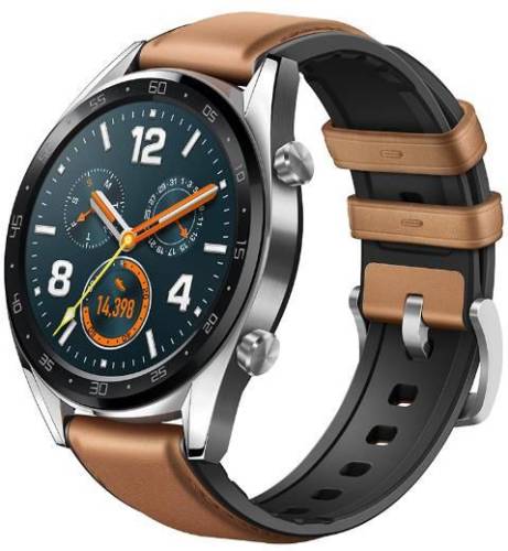 Smartwatch Huawei watch gt fortuna-b19v, amoled 1.39inch, 16mb ram, 128mb flash, bluetooth (argintiu/maro)